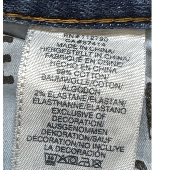 Distressed Boyfriend Jeans Bandana Patch True Religion Cameron Slim Women's 26 - Picture 10 of 16